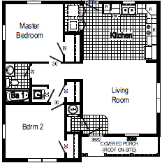 HES027 Custom Coastal Shore Modular Home Floor Plan