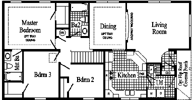 Newport HR110-A Custom Coastal Shore Modular Home Floor Plan