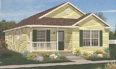 Newport HR110-A Custom Coastal Shore Modular Home Exterior Rendering