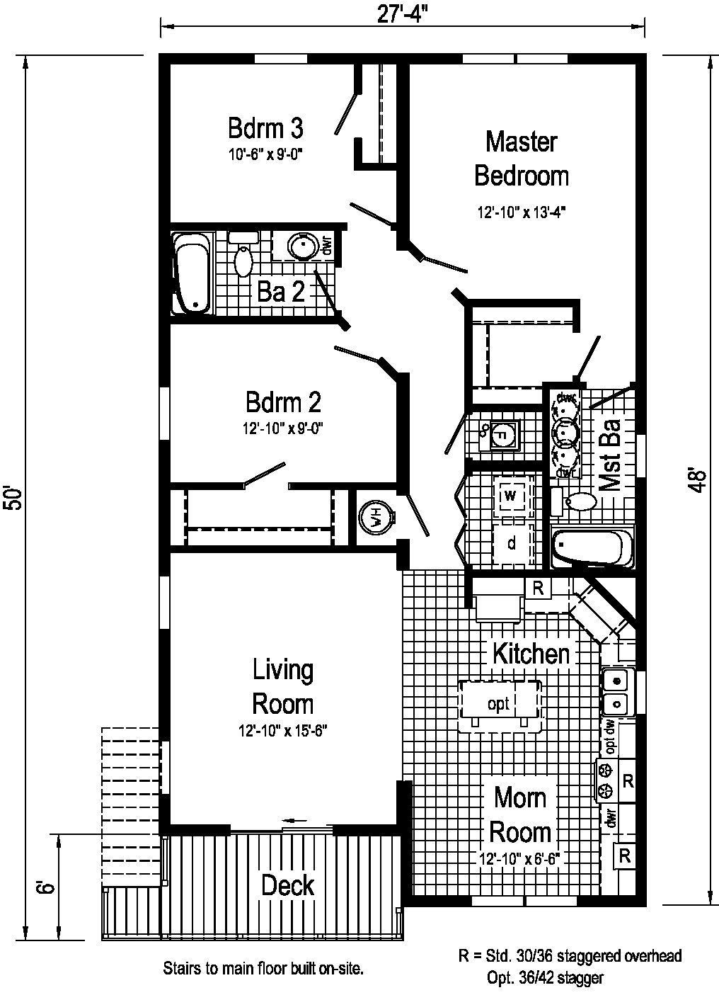 LX202-A Sandcastle Coastal Shore Modular Home Floor Plan