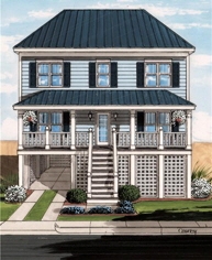 Barnegat1 Two Story Exterior Artists Rendering Modular Home By Patriot