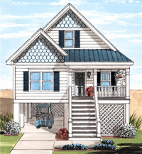 Dolphin 1 Cape Exterior Artists Rendering Modular Home By Patriot