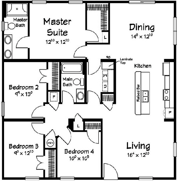 Sailview 1 Ranch  Modular Home Floor Plan Designed For Coastal Communities