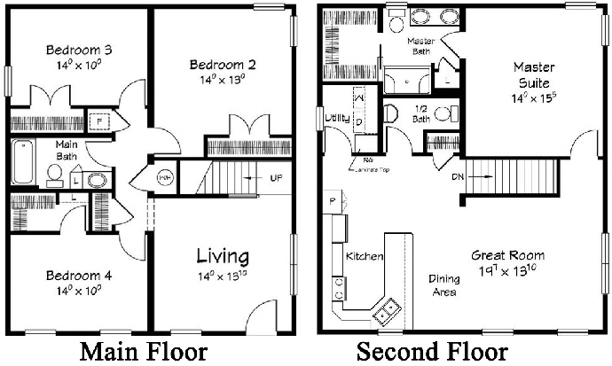 Sea Gull 1 Two Story  Modular Home Floor Plan Designed For Coastal Communities