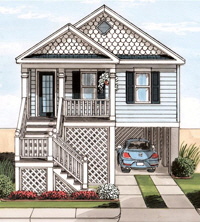 Surfside1 Ranch Exterior Artists Rendering Modular Home By Patriot