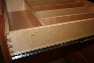 Pennwest Homes Custom Cabinets Dove Tail Drawer Ball Bearing Guides